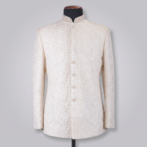 Elegant Indo-Western Sherwani <b>Pant</b> Matching Embroidered Shoes Indian/Pakistani Party Wedding Dress 2021 Size XL Fabric Material - Product Image 5