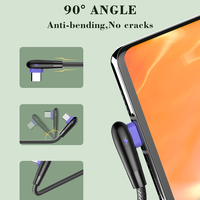 LDNIO LS561 kabel sinkronisasi Data OEM ODM kabel Transfer Data sudut kanan kabel USB C