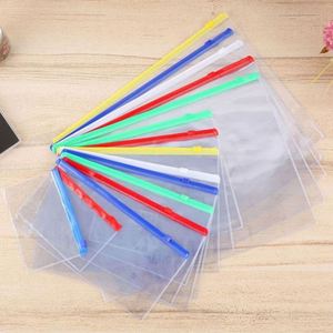 แผ่นซิปใส PVC คุณภาพสูง ขนาด A4-A8 B4-B5 5 สี คละแบบ ซองใส่เอกสาร บิล ใบเสร็จ ซองใส่ดินสอ - Product Image 2