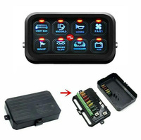 Panneau de commande universel 8 voies pour éclairage de voiture, panneau tactile LED, boîtier de commande d'éclairage LED 12V pour éclairage tout-terrain automobile