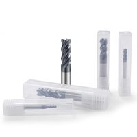 Fraise à queue hélicoïdale inégale en carbure, 4 dents, revêtement TiAlSiN, haute efficacité, OEM/ODM pour l'usinage CNC de l'acier inoxydable HRC55