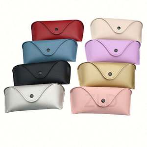 Étui à lunettes portable et durable en cuir PU personnalisé avec logo, boîte souple pour lunettes de soleil - Product Image 3