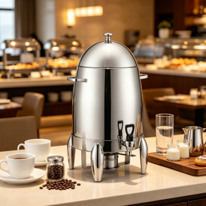 Distributeur de boissons en acier inoxydable chauffable avec robinet, grande capacité, pour jus et autres boissons - Product Image 1