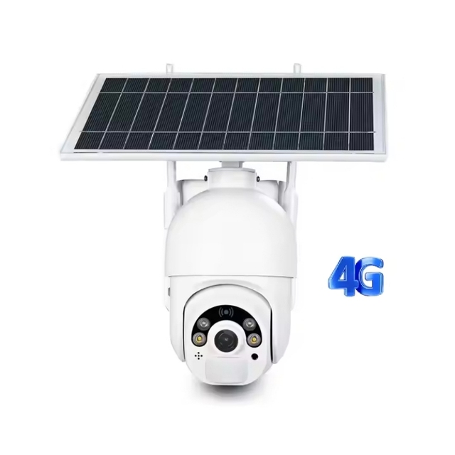 4MP WiFi Wireless Solar-Powered 4G SIM Card CCTV Security IP Camera with Cloud & Memory Card Storage Outdoor Use