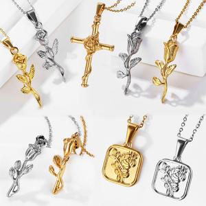 Colgante Vintage Chapado en oro de 18k, rosa, flor, León, búho, Atenea, diosa, moneda romana, griega, Zeus espartano, gratis - Product Image 5