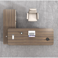 Offre Spéciale de luxe moderne en forme de L directeur général patron poste de travail en bois bureau mobilier de bureau ensemble de bureau cheval