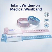 Bracelet médical pour nouveau-né, imperméable et résistant à l'alcool, bracelet d'identification écrit à la main, bracelet d'identification sécurisé pour bébé