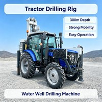 Machine de forage rotative pneumatique et à boue DTH, foreuse de puits d'eau montée sur tracteur de 300 m pour l'irrigation agricole