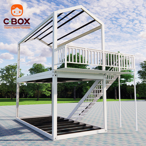 Casa Contenedor Desmontable Cbox Ecológica, Nueva, Prefabricada, Modular, de 2 Pisos, para Oficina, Cafetería, Villa, Casas Pequeñas con Garaje y Techo a Dos Aguas - Product Image 6