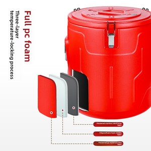 Conteneur Isotherme en Plastique de Qualité Commerciale Grande Capacité pour Lait de Soja, Thé au Lait, Thé à la Gélatine d'Herbe, Soupe – Maintient Chaud ou Froid – Design Moderne - Product Image 2