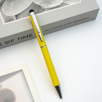 Stylet universel pour tablette et téléphone, stylo à bille avec clip chromé, stylos à bille en métal, logo personnalisé, publicité pour salon professionnel, souvenir