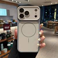 Coque magnétique mate premium pour iPhone 15 Plus avec protection d'objectif, en PC et TPU, anti-chute, pour iPhone 17 Pro Max