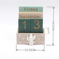 Support de calendrier de bureau permanent en bois moderne, couleur et logo personnalisés, réglable, sérigraphie promotionnelle