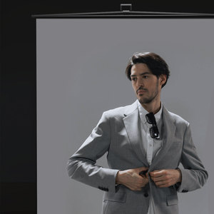 RAUBAY - Fondo de Pantalla Plegable de Poliéster Gris Antideslumbrante y Resistente a las Arrugas de 59.8x82.7 Pulgadas, Fondo Retráctil Portátil - Product Image 6