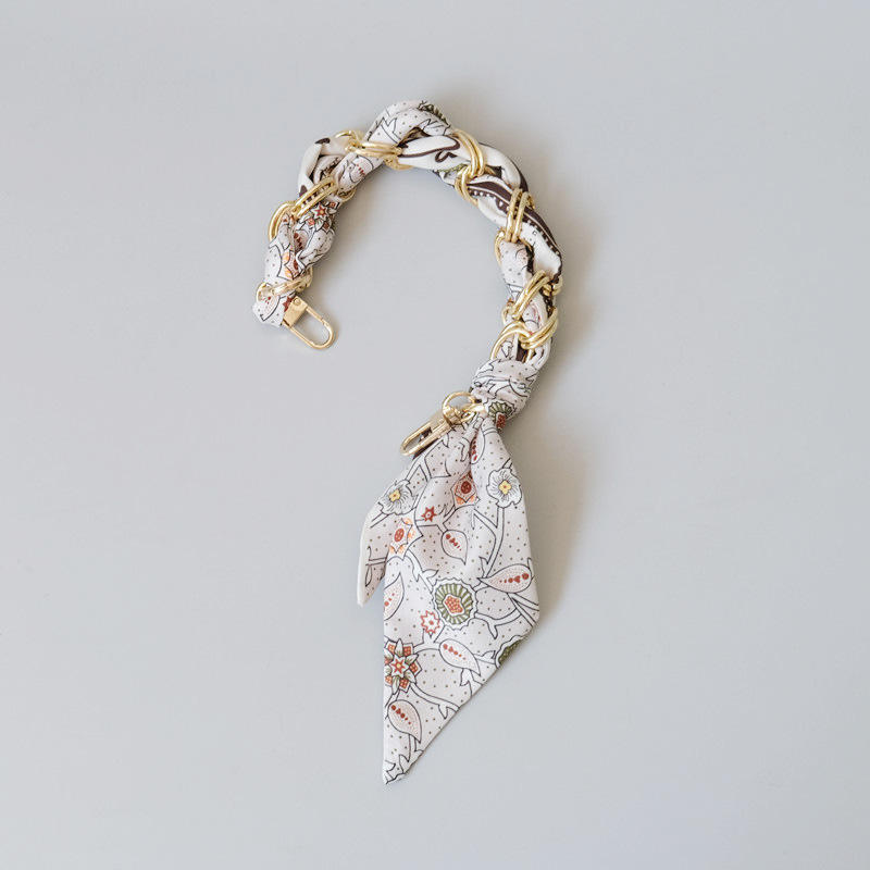 Custom Gold Spring Handheld Mobile Phone Strap Portable Short Silk