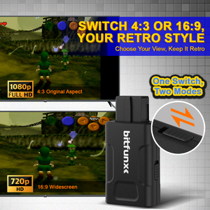 คอนโซล N64 HD <span class=keywords><strong>mini</strong></span> 720P 1080P HD Converter 4:3/16:9 Auto S-Video COMPOSITE สำหรับ N64เกม <span class=keywords><strong>SNES</strong></span> SFC NGC เกมคอนโซล - Product Image 2