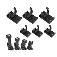 Pied de meuble réglable en plastique PP avec support de montage pour armoire, pied de socle réglable en hauteur