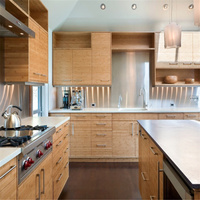 Meubles de cuisine modulaires modernes style Shaker à prix d'usine avec designs personnalisés et évier pour intérieurs d'appartements de luxe
