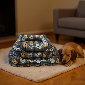 Cuccia per Cani Colorata con Fondo Antiscivolo, Set Tre Pezzi per Animali Domestici - Product Image 3