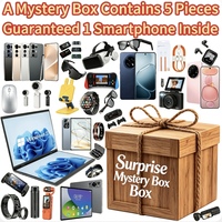 Boîte mystère électronique garantie avec smartphone inclus, 5 pièces : smartphone, ordinateur portable, bracelet intelligent, haut-parleur Bluetooth, support de téléphone