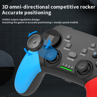 Manette de jeu sans fil avec pavé tactile intégré, batterie intégrée, contrôleur, joystick de jeu, téléphone portable 2.4G, manette de jeu