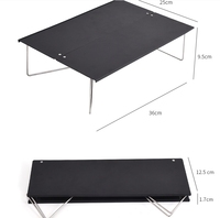 Table de plage pliante en aluminium 2026 pour petit barbecue, mini table de camping portable pour l'extérieur