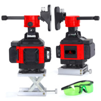 MWQ Vente en gros DIY Industriel Niveau laser vert auto-nivelant électronique Li-ion 4 axes croisés 16 lignes 360 degrés sur trépied 30mm ODM OEM