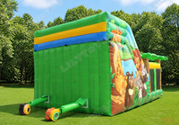 Parc gonflable Lilytoys avec toboggan sec, aire de jeux gonflable et château gonflable pour enfants