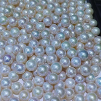 Vente en gros 11-12mm 3A pendentif perle Edison d'eau douce naturelle forme ronde blanche avec argent sterling 925 pour la fabrication de bijoux