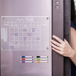 Al por mayor nevera magnética acrílica <span class=keywords><strong>planificador</strong></span> mensual con <span class=keywords><strong>planificador</strong></span> semanal calendario pizarra blanca juego de borrado en seco para calendario de pared - Product Image 6