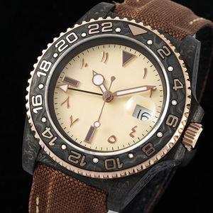 Reloj de Pulsera de Fibra de Carbono de Alta Calidad con Esfera Redonda, Correa de Nailon, Espejo de Zafiro, Manecillas Luminosas, Reloj Cómodo para Uso Diario - Product Image 2