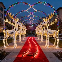 Ornement de Noël illuminé WH Brand 2026 en forme de bonhomme de neige, décorations de Noël extérieures en fer forgé imperméables, accessoires de fête, fabriqué en Chine