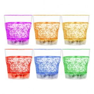 Multi Colors LED <b>Light</b>-<b>up</b> Plastic Octagon Shaped Drinking Glass Octagonal Cup for Sale - Product Image 1