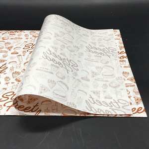 Custom Printed Greaseproof Food <b>Wrapping</b> <b>Paper</b> for Burger Sandwich and Snacks Packaging - Product Image 1