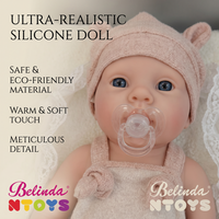 Poupées Bébé en Silicone Belinda 16 pouces, Ensemble Deluxe, Poupées Reborn Réalistes en Silicone, Jouets, Kit de Poupées Bébé Nouveau-né en Silicone Intégral, Aspect Réaliste