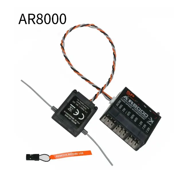 AR8000 2.4GHz 8CH 수신기 지원 DSM2 DSMX W/확장 위성 JR Spektrum RC DX7s DX8 DX9 Dx18 송신기 AR8000