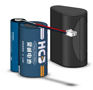 HCB Cylindrical Cell Manufacturer ER34615H Primary Lithium Battery 3.6V High Capacity 19000mAh Smart Meter D Size Battery