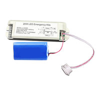 Kits de batterie d'urgence LED 20/40W avec fonction de test automatique, driver d'urgence LED adapté aux downlights, projecteurs et panneaux lumineux