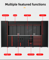 Gabinete de Herramientas de Acero Modular Integrado de Alta Resistencia, Adecuado para Soluciones de Almacenamiento, Banco de Trabajo Metálico Profesional para Taller Automotriz