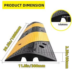 लागत प्रभावी रबर गति ब्रेकर पीला-काला सड़क गति बम्प सड़क रबर गति हम्प - Product Image 4