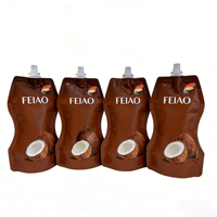 Feiao 100ml 250ml 500ml Sachet Doypack à bec verseur mat pour jus, gelée et autres liquides, emballage de forme spéciale