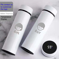 Couvercle de gobelet intelligent en acier inoxydable isolé avec affichage LED de la température, isolation thermique de 12 à 24 heures, cadeau d'affaires de luxe