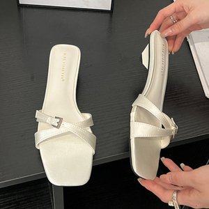 Sandalias de Mujer, Estilo Slipper, Punta Abierta, Tacón Bajo, Dropshipping - Product Image 3