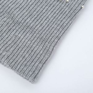 Soft Knitted Pearls Decoration Warm Unisex Winter <b>Hat</b> for Outdoor Activity and Casual Warmer Promotion Gift - Product Image 4