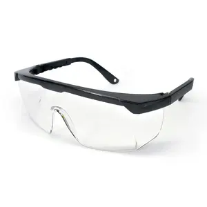 نظارات واقية من الأشعة فوق البنفسجية ومقاومة للخدش بإطار أسود نظارات واقية شفافة قابلة للتعديل
