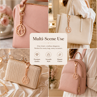 Pendentif Breloque Personnalisé en Métal avec Chaîne et Fermoir pour Sac à Main, Porte-clés, Décoration – Logo Métallique Personnalisé