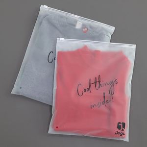 Bolsas de Plástico Transparente de PVC, Bolsas con Cierre de Poliéster Esmerilado con Logotipo Personalizado para Empacar Ropa y Zapatos - Product Image 4