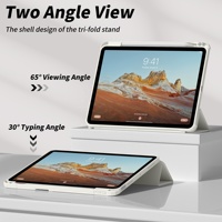 Étui transparent en acrylique avec support pour stylet pour iPad Air 4e et 5e génération 10,9 pouces