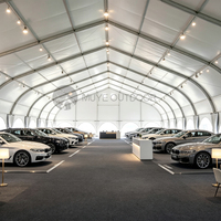 Tente de 1500 m² en structure aluminium, imperméable en PVC, ignifuge, résistante au vent, toutes saisons, pour marketing automobile, exposition, sport