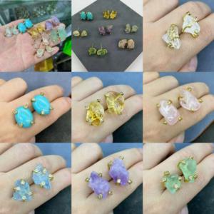 BD-B8124 बड़े/मध्यम/छोटी गेंद अर्रिंग स्टड क्रॉस लड़के के आकार के क्यूबिक जिरकॉन इयररिंग 18k सोने की जुताई - Product Image 5